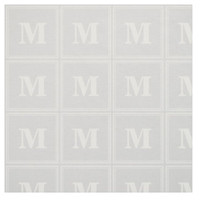 Monogram light grey stripes fabric (Swatch)