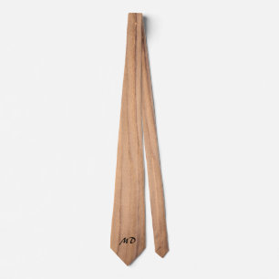 Monogram Light Wood Tie