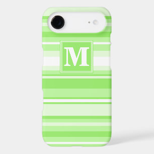 Monogram lime green stripes
