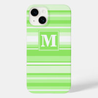 Monogram lime green stripes