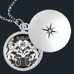 Monogram Lion Rampant Wedding Necklace<br><div class="desc">Vintage Lion Renaissance Wedding Party Necklace, Rielaboration of Vintage Lions with Swirls. Bride Bridesmaids, Maid of Honour, Groom, Groomsmen or Best Man. Vintage Renaissance Medieval Gothic Goth Wedding Lion Rampant Necklace. Perfect for medieval wedding, lion rampant, monogram, renaissance wedding, vintage lion rampant, princess knight in shining armour, fairytale wedding, moody...</div>