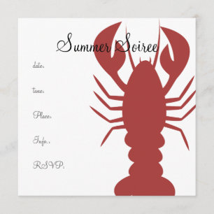 Monogram Lobster Invitation