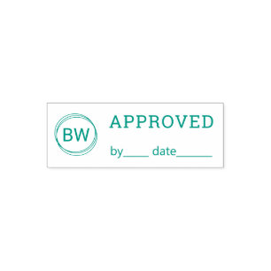 Monogram Logo APPROVED Personalized Bookkeeping Self-inking Stamp