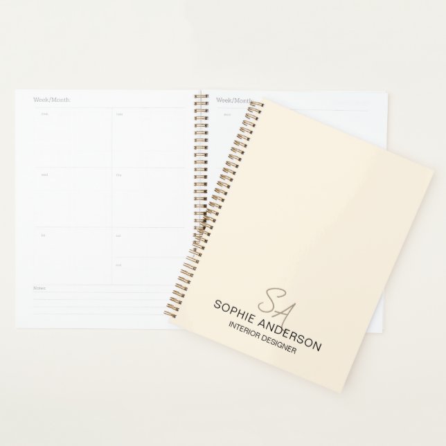 Monogram Logo Cream Professionnel (Devant avec enveloppe)