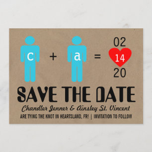 Monogram Love Couple Save the Date Cards