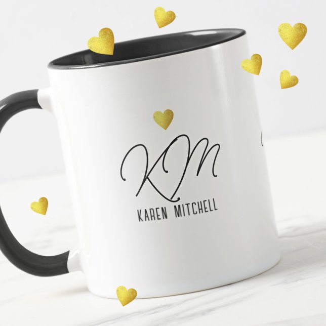 Monogram Love Heart for her . Mom Mug (Creator Uploaded)