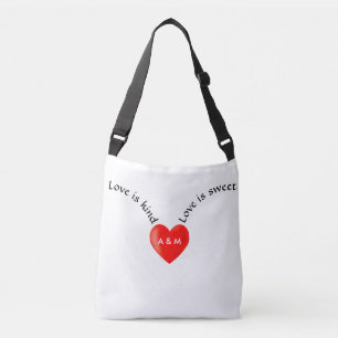 Monogram & Love is Sweet, Love is Kind Crossbody Bag