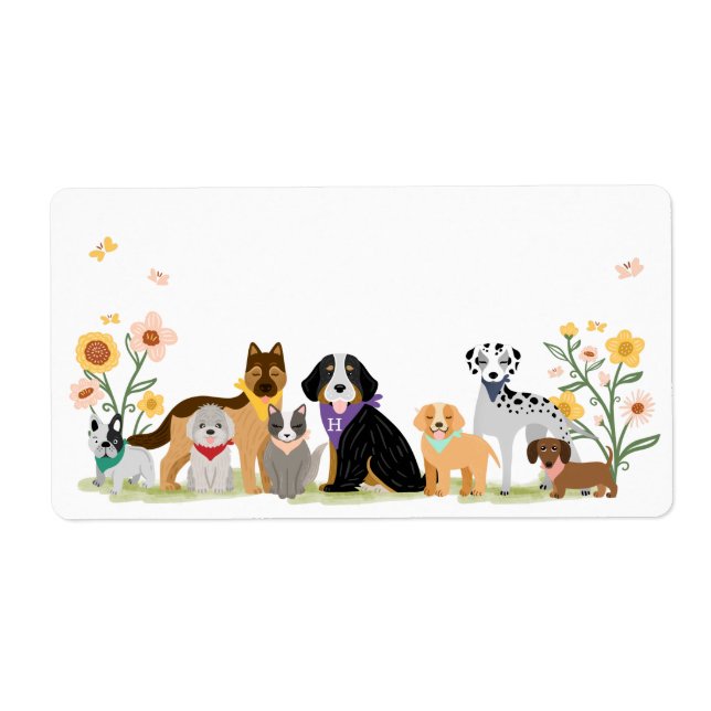 Monogram Loveable Happy Pet Famille de chiens race (Devant)