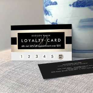 Monogram Loyalty 6 Punch Gold and Black Stripe