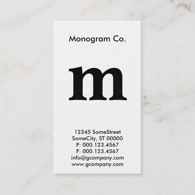 monogram loyalty rewards card (Front)