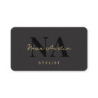 Monogram Luxe Trendy Aesthetic Gold Black QR Code