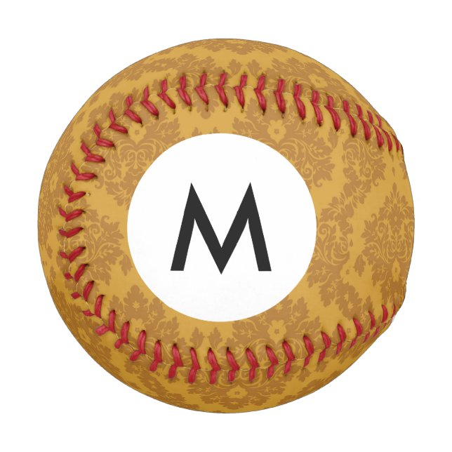 Monogram Luxury Golden Damask Baseball (Front Left)