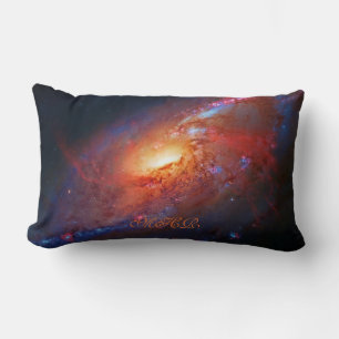 Monogram, M106 Spiral Galaxy, Canes Venatici Lumbar Pillow
