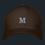 Monogram M Initial Letter Flexfit Wool  Embroidered Hat<br><div class="desc">Monogram M Initial Letter Flexfit Wool Embroidered Baseball Cap, Size of the Flexfit Wool Cap is S/M, 6 3/4" - 7 1/4" and You can able to edit the Text. The Basic Flexfit Wool Cap is a popular type of baseball cap known for its comfortable fit and classic design. One...</div>