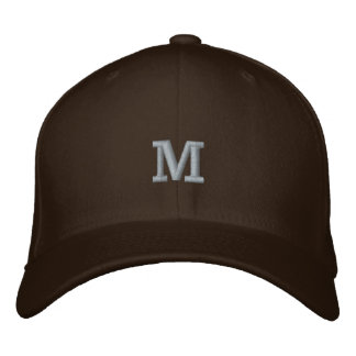 Monogram M Initial Letter Flexfit Wool Embroidered Hat