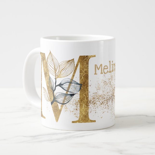 Monogram "M" Jumbo Mug Soup Ice Cream (Front Left)