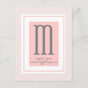 Monogram - M Postcard