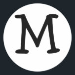 Monogram M Wedding Seal Sticker<br><div class="desc">Monogram Gifts have a huge selection of customizeable USPS postage stamps,  envelope seal stickers,  greeting cards,  tshirts,  hats,  buttons,  magnets and so much more. These monograms are great for mailing wedding invitations,  Anniversary Party invitations,  graduation announcements,  and suprise birthday parties just to name a few.</div>