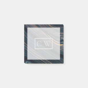 Monogram Mahogany Goldsheen Obsidian Post-it Notes