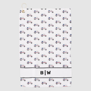 Monogram  Mail Carrier Postal Truck Golf Towel