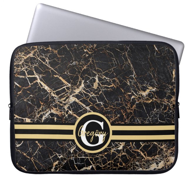 Monogram Marble Laptop Sleeve (Front)