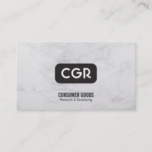 Monogram   Marble   Marketing Business Card