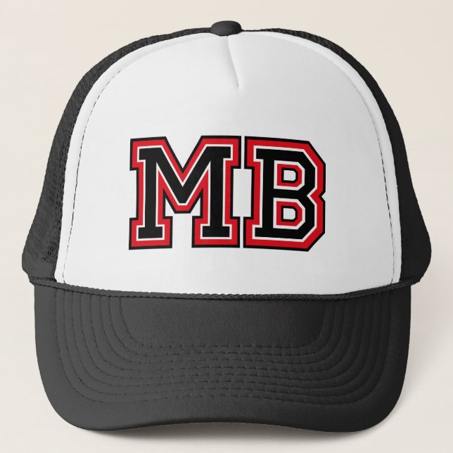 Monogram 'MB' initals Trucker Hat (Front)