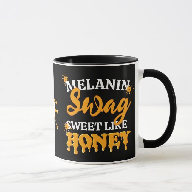 Monogram MELANIN Sweet Like Honey SWAG Mug (Right)