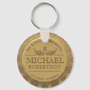 Monogram Memorial in Loving Memory Keychain