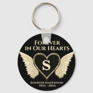 Monogram Memorial in Loving Memory Keychain