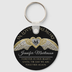 Monogram Memorial In Loving Memory Keychain