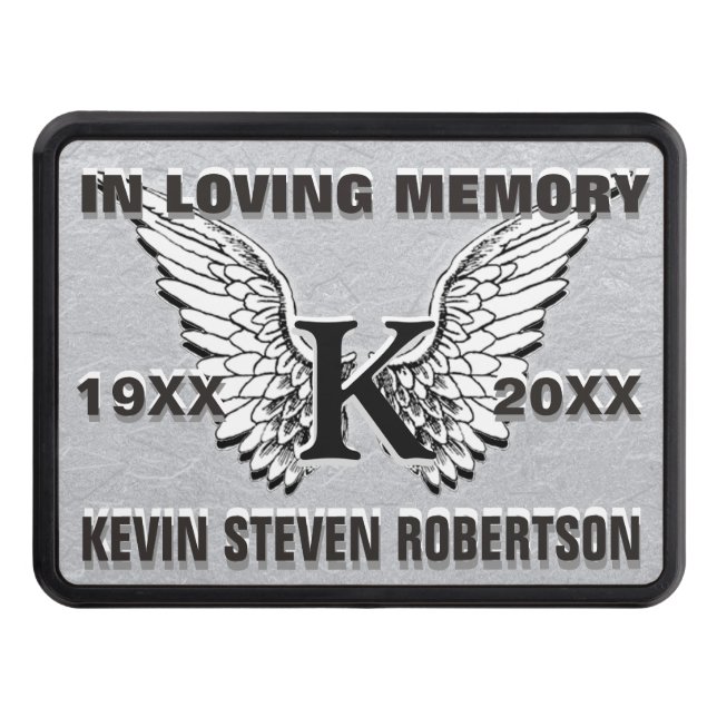 Monogram Memorial | In Loving Memory Trailer Hitch Cover (Front)