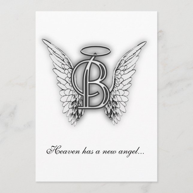 Monogram Memorial Tribute Letter B Program (Front)