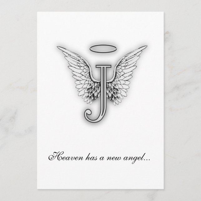 Monogram Memorial Tribute Letter J Program (Front)