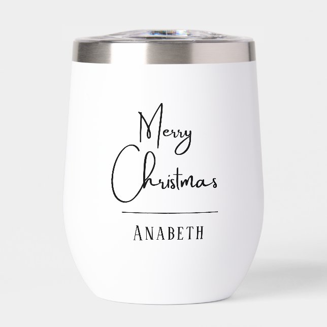 Monogram Merry Christmas simple script  (Front)