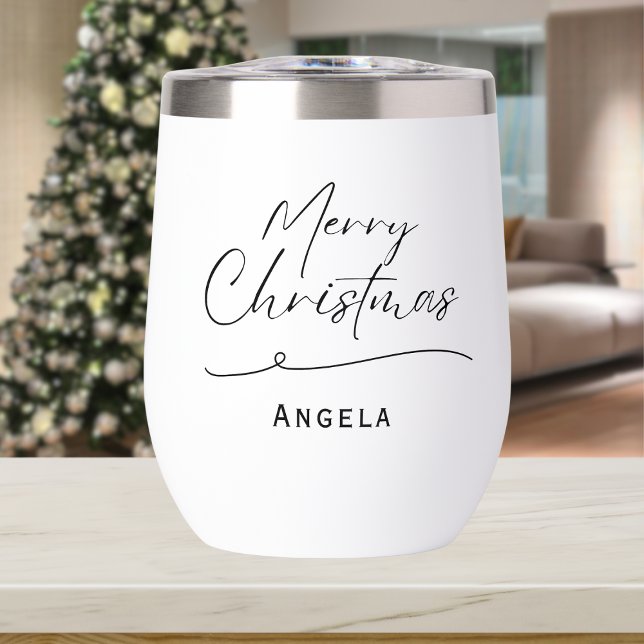 Monogram Merry Christmas simple typography (Creator Uploaded)
