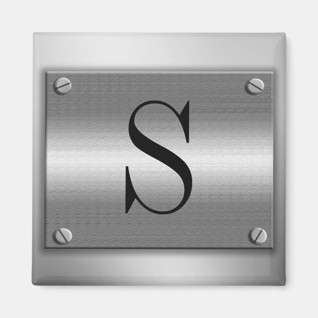 Monogram Metal Frame With Screws Magnet (Front)