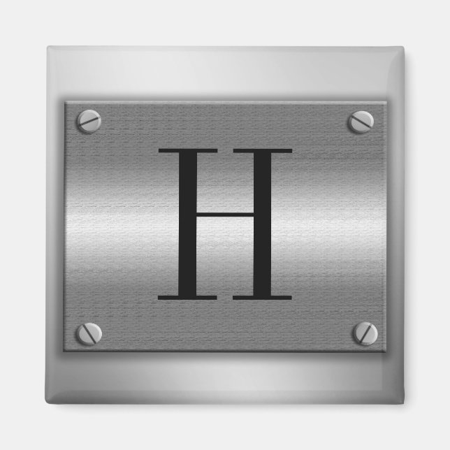 Monogram Metal Frame With Screws Magnet (Front)