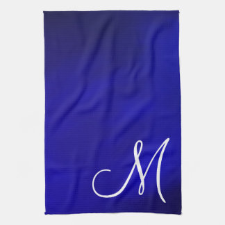 Monogram Metallic Royal Blue Kitchen Towell Kitchen Towel