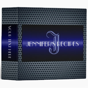 Monogram Metallic Stainless Metal Look #7 Binder