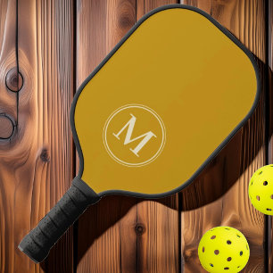Monogram Mid-Century Solid Golden Ochre Colour Pickleball Paddle