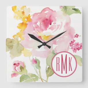 Monogram Mid July Square Wall Clock