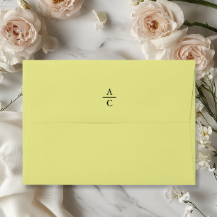 Monogram Minimal Elegant Lemon Envelope