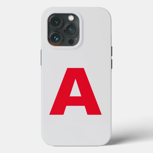 Monogram Minimalist Add Your Name Initial Modern Case-Mate iPhone Case (Back)