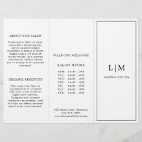 Monogram Minimalist Business Trifold Brochure