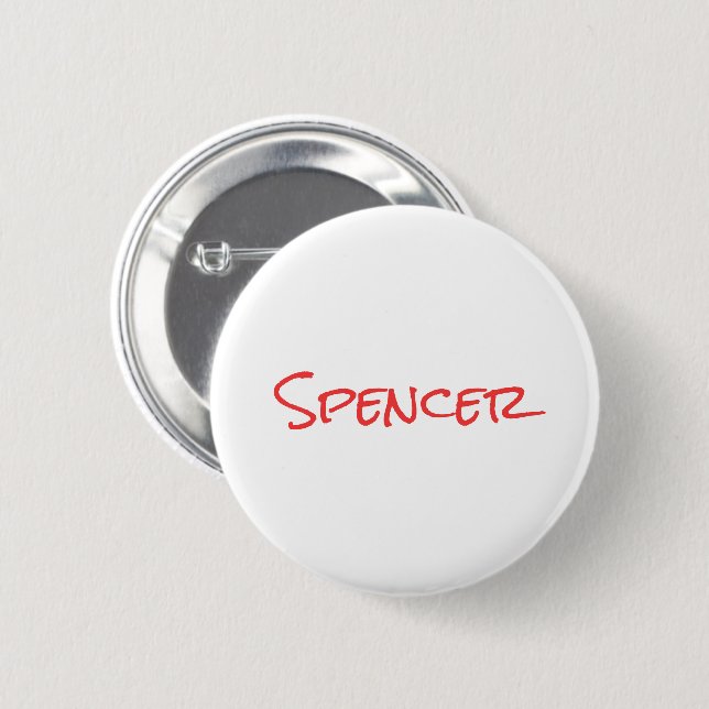 Monogram minimalist custom name  2 inch round button (Front & Back)