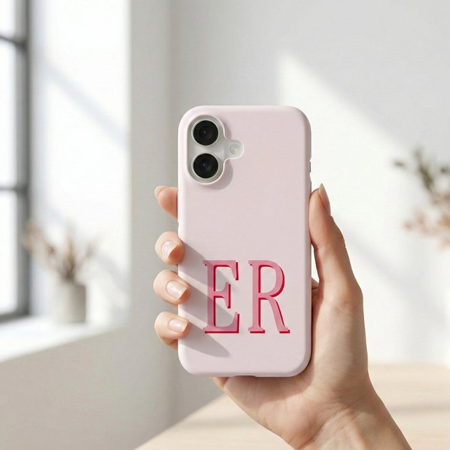 Monogram Minimalist Girly Pink (Créateur téléchargé)