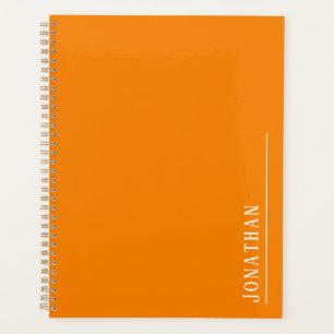 Monogram minimalist orange planner