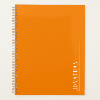 Monogram minimalist orange planner