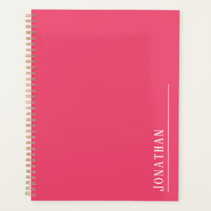 Monogram minimalist pink planner
